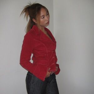 Red Cropped Jacket
